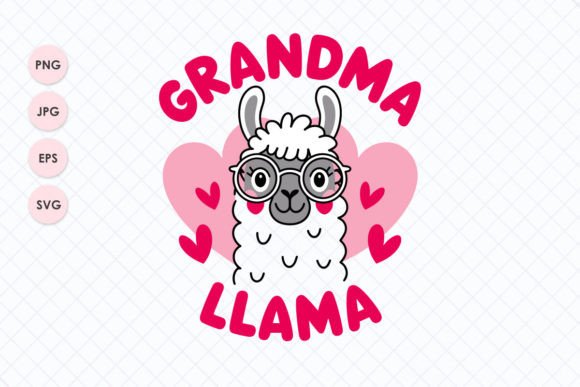 Grandma Llama T-shirt SVG PNG Design