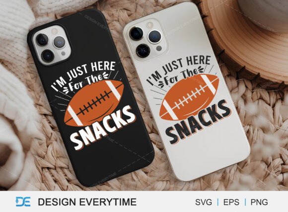 I'm Just Here for the Snacks Typography Graphics