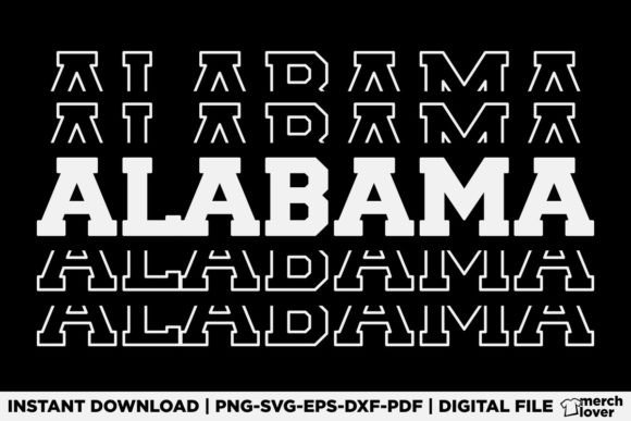 Patriotic USA State Alabama T-Shirt Graphics