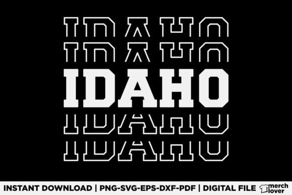 Patriotic USA State Idaho T-Shirt Graphics