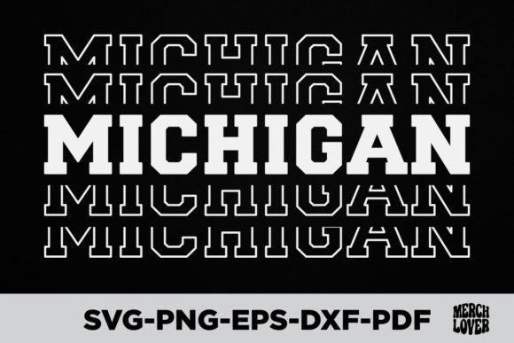 Patriotic USA State Michigan T-Shirt Graphics