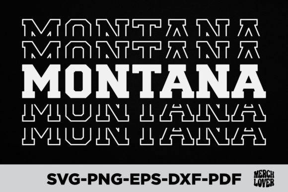 Patriotic USA State Montana T-Shirt Graphics