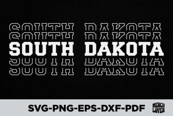 Patriotic USA State South Dakota T-Shirt Graphics