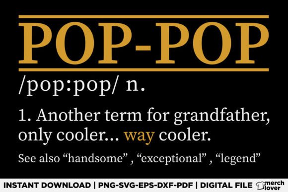 POP-POP Definition Fathers Day T-Shirt