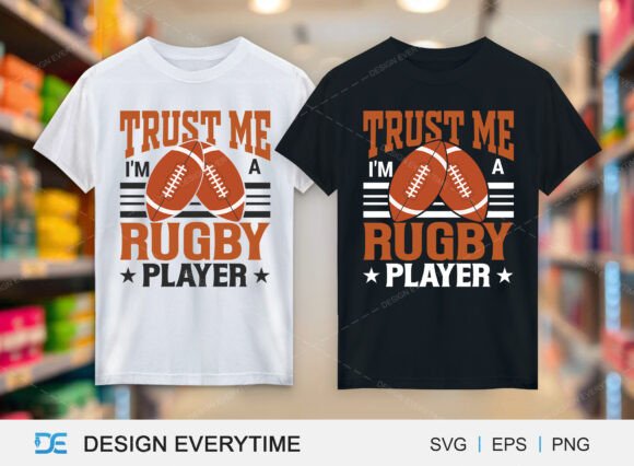 Trust Me I'm a Rugby Player Typography