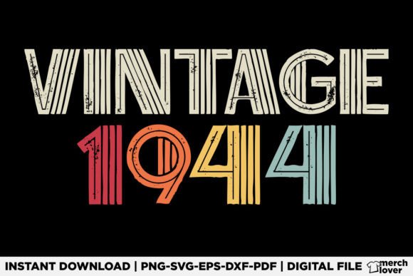 Vintage 1944 Birthday T-Shirt Graphics