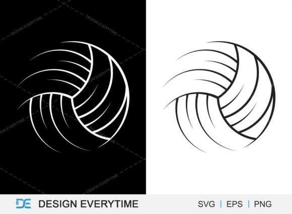 Volleyball Typography SVG Design for Graphics and T-Shirt Designs